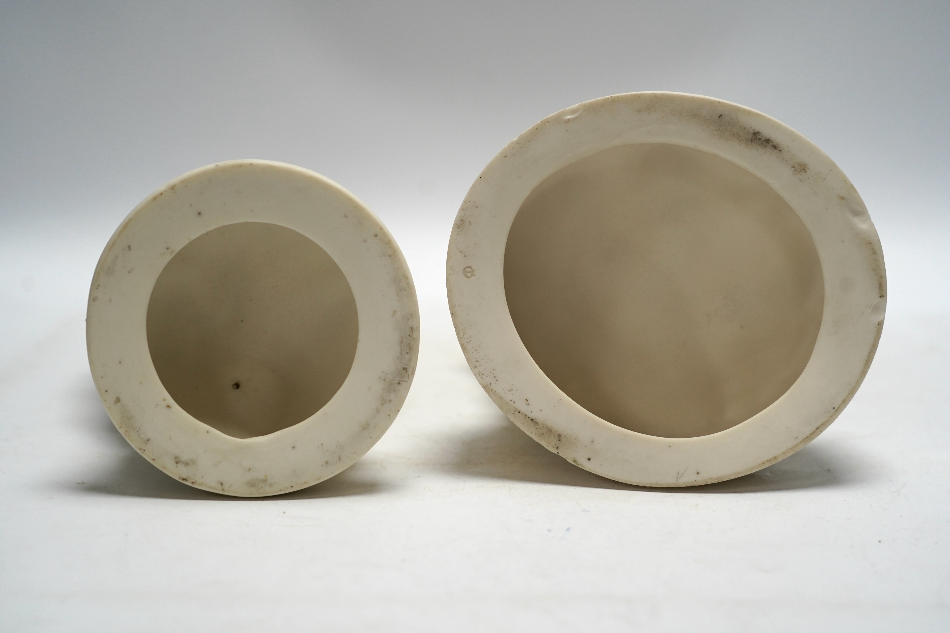 Two late 19th century century Parian ware figures, tallest 38cm